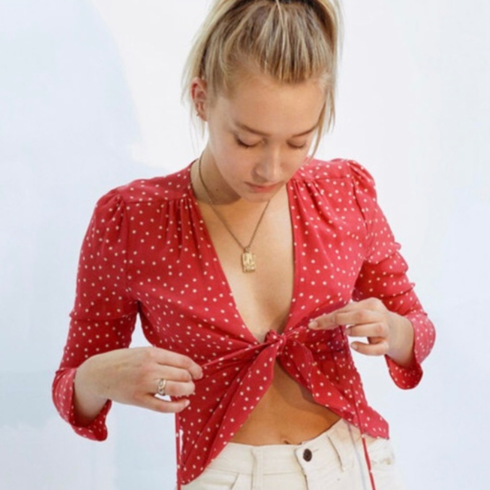 Realisation Par Bianca Star Tie Silk Top - Picture 4 of 16